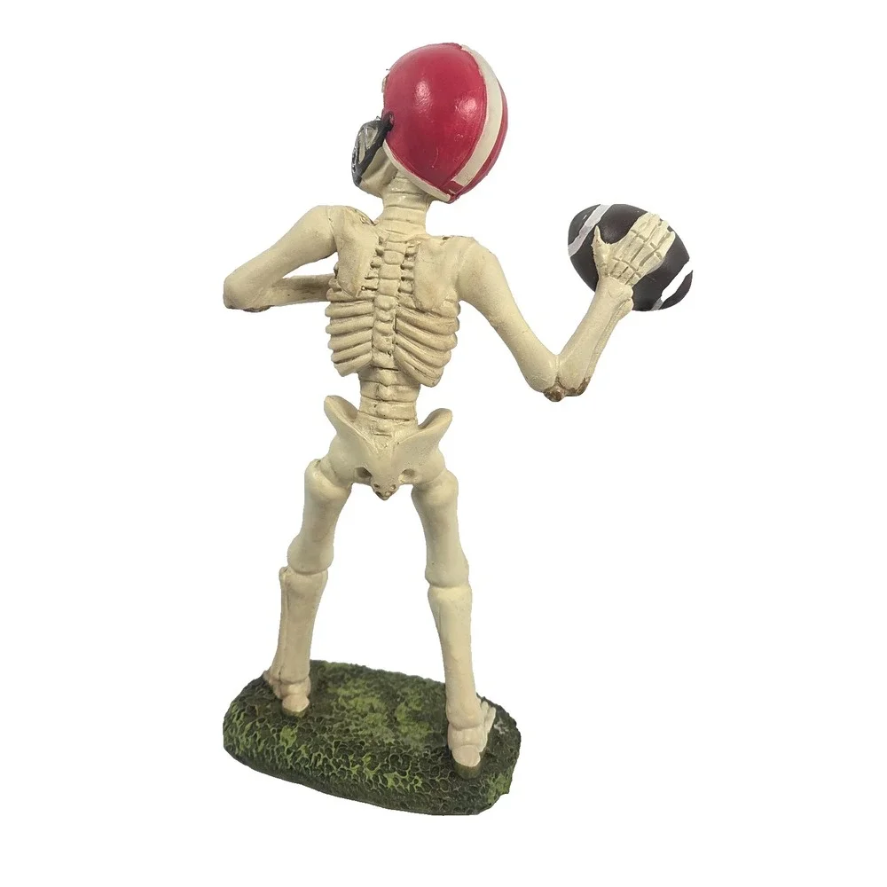 Hallows Eve Skeleton Football Player Figurine Halloween Decor Sports Statue 13